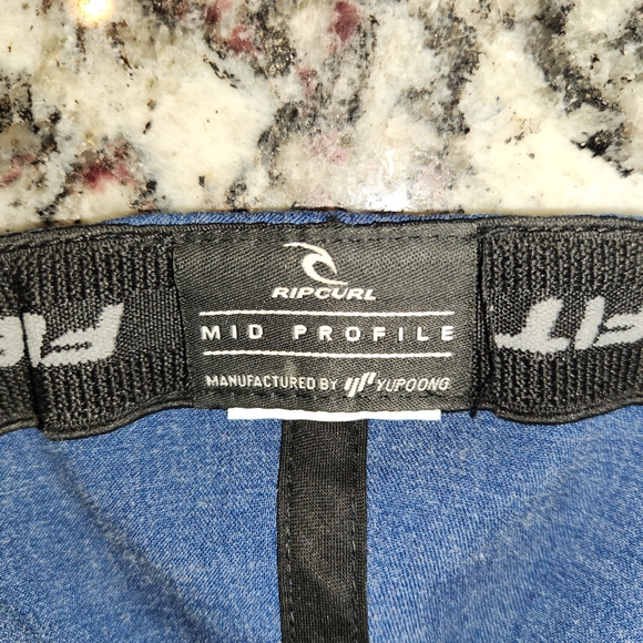 Rip Curl Flexfit Blue Fitted Hat with Embroidered White Logo - Picture 6 of 6